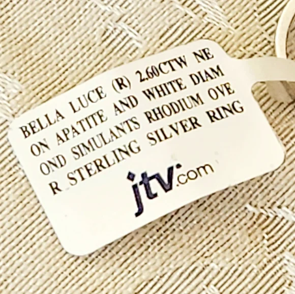 NEW JTV Bella Luce "Esotica" 2.60 CTW Neon Apatite CZ Diamond Simulant Ring-sz.7 - Picture 4 of 7